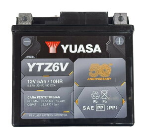 OPEN SALE 12���܂ł̒����͓����o�� ���A�T 50���N �p�b�P�[�W TAIWAN YUASA �o�b�e���[ ��p���A�T�o�b�e���[ YTZ6V �t���[�d��