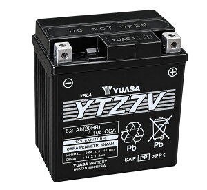 OPEN SALE 12���܂ł̒����͓����o�� TAIWAN YUASA �o�C�N�o�b�e���[ ��p���A�T�o�b�e���[ YTZ7V �t���[�d��