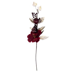 マグノリアアップルピック ワインレッド 高級 ピック 造花 資材 材料 部品 植物 工作 手作り DIY アレンジメント 花 リース作り フラワーアレンジメント アートフラワー リース 装飾 飾り付け 玄関飾り デコレーション 店舗装飾 高級 本格 クリスマス リンゴ 林檎