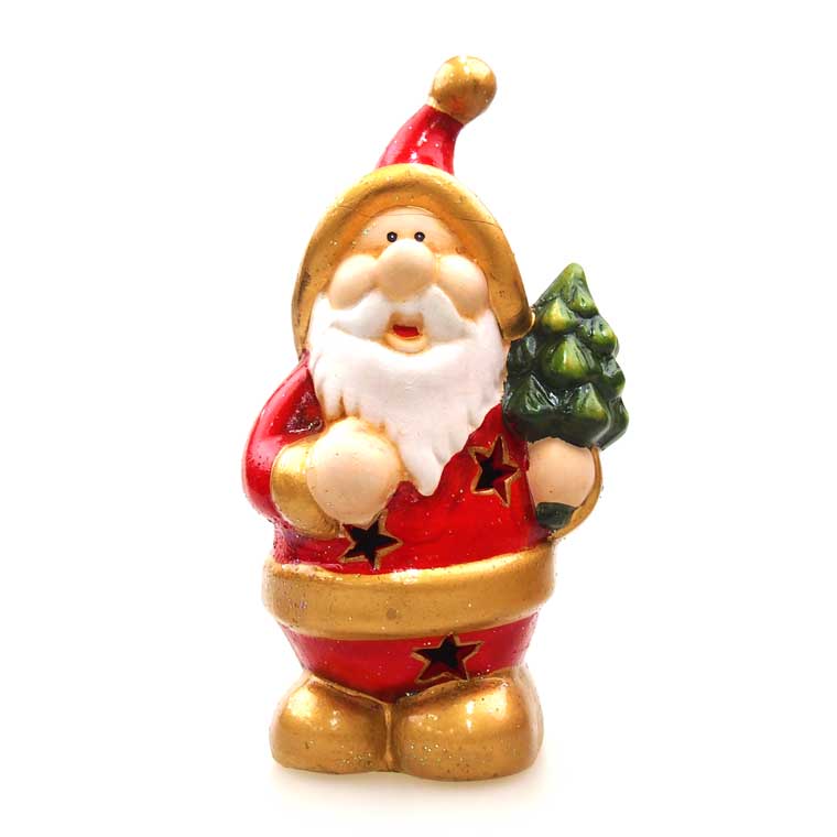セラミック素材のクリスマスサンタスタンドです 在庫処分お宝セール セラミッククリスマスサンタスタンド ｍ クリスマス装飾品 クリスマス置物 格安激安
