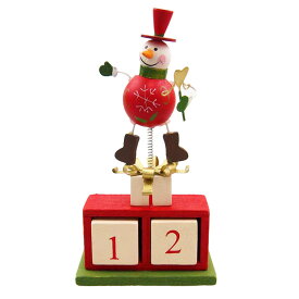 【E1】ウッドクリスマスカレンダースタンド スノーマン アドベントカレンダー クリスマス おしゃれ かわいい 北欧 木製 ナチュラル 温かい 卓上 テーブル 飾り 装飾 置物 小物 雑貨 雪だるま インテリア ディスプレイ アンティーク デコレーション パーティー
