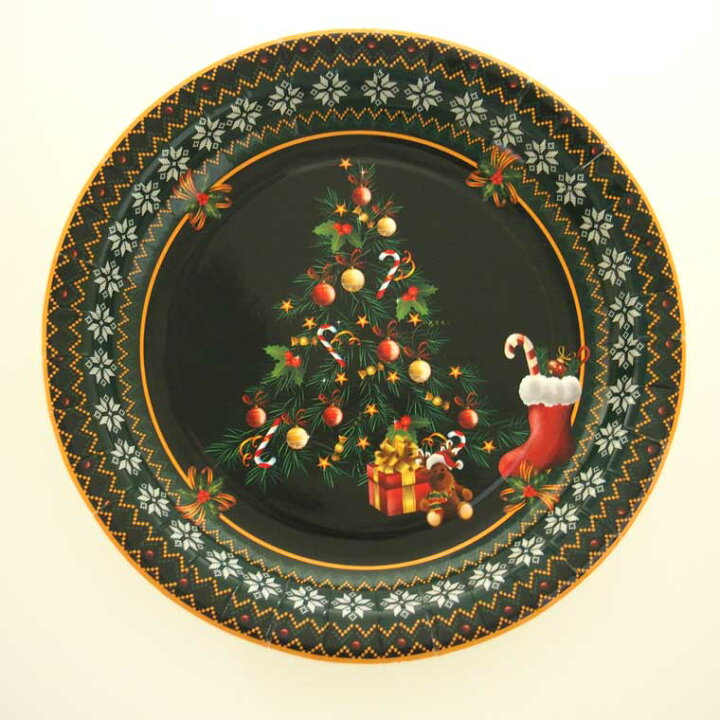 楽天市場】クリスマスパーティー紙食器プレート6個セット クリスマス 