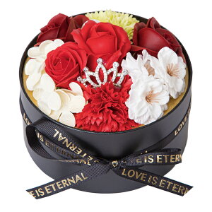 ソープフラワー シャボンフラワー ティアラドームボックス ソープ 石けん 香り 造花 花束 玄関 おしゃれ ギフト プレゼント メッセージカード付き インテリア 新居祝い 誕生日 バレンタイン