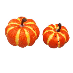 ミニミニパンプキン24個セット オレンジ&ホワイト パンプキン かぼちゃ 手作り 小さい おしゃれ かわいい 卓上 カウンター ハンドメイド 資材 飾り付け 装飾 店舗装飾 雑貨 小物 オブジェ 秋
