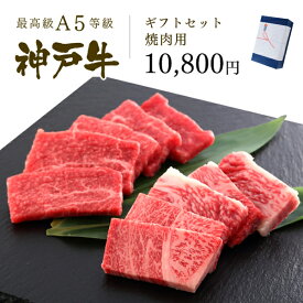 A5等級 神戸牛 ギフトセット 1万円 焼肉コース（肩ロース[250g]・特選もも[250g]）500g ◆ 牛肉 黒毛和牛 神戸牛 A5 証明書付 ギフト お中元 お歳暮 父の日 母の日 内祝 誕生日 結婚祝 敬老の日 神戸ぐりる工房