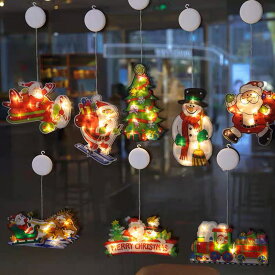 クリスマスライト　クリスマス飾りライト　LEDイルミネーションライト　サンタクロース　雪だるま　クリスマスツリー　スキーサンタ　サンタとトナカイ　5個セット
