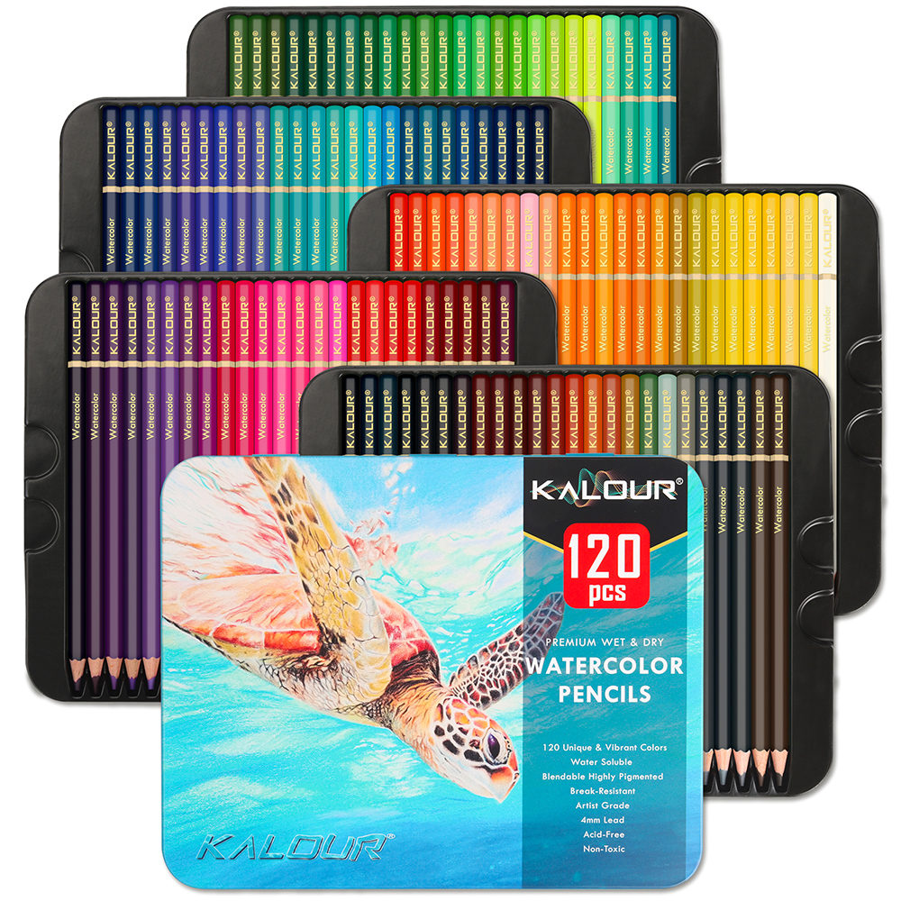 【楽天市場】色鉛筆 120色セット 収納ケース付き 120色水彩色鉛筆