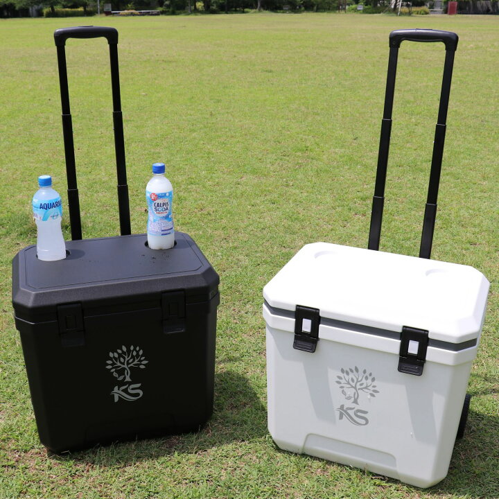 楽天市場】KS クーラーボックス 大型 ６面断熱 キャスター付き 大容量 大型クーラーボックス 36L / 38QT 部活 ピクニック アウトドア  キャンプ 釣り ゴルフ 大人気 防災 災害時 飲み物 冷やす 氷 保冷力 おすすめ ！ : KOBE STORE