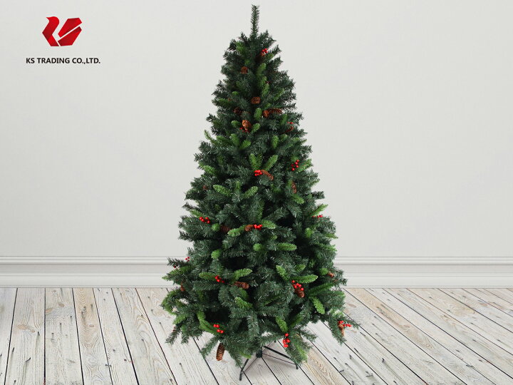 楽天市場】クリスマスツリー 180cm 枝大幅増量タイプ 松ぼっくり付き、赤い実付き、おしゃれな北欧風ツリー : KOBE STORE