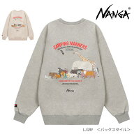 NANGA ナンガエコハイブリッドキャンピングマナーワイルドアニマルスウェットシャツ NW2411-1F700