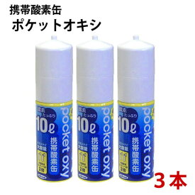 ユニコム 携帯酸素缶 ポケットオキシ 10L×3本　酸素スプレー POX04