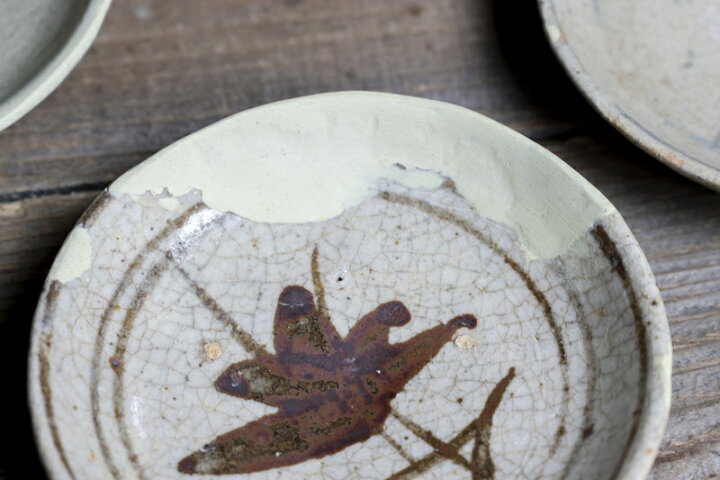楽天市場】骨董○古志野葉文小皿5枚○絵志野 / 発掘品 | 桃山時代頃-16 