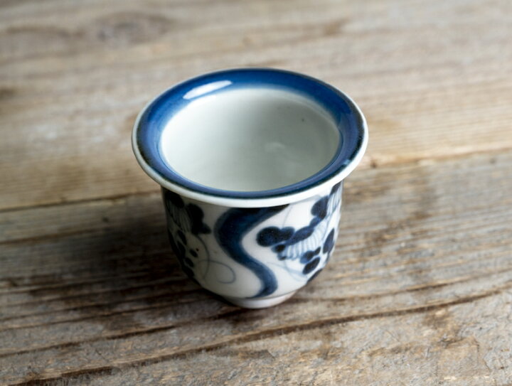 楽天市場】骨董○古伊万里染付菊文猪口○湯呑み / 酒器 | 江戸中期-18 