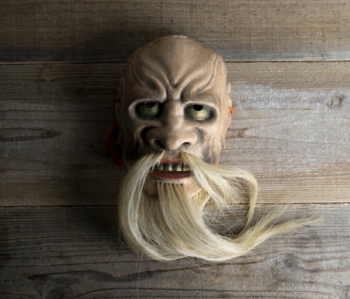 楽天市場】骨董○能面 / 鼻こぶ悪尉○ | 近代-20世紀頃 | 木製 ｜能面 