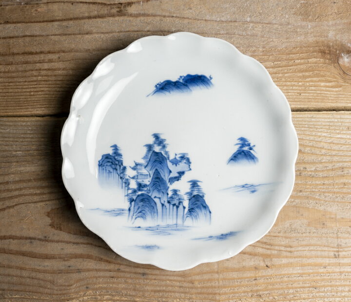 楽天市場】骨董○古伊万里染付山水文皿○ | 江戸後期-19世紀頃 | 磁器 