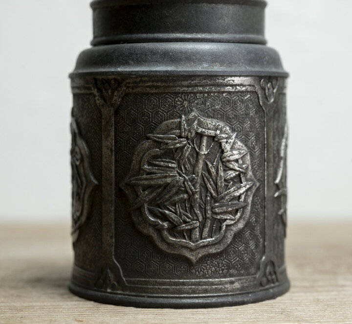 楽天市場】骨董○錫製花文茶入 | tumasek pewter 97% / ツマセク 