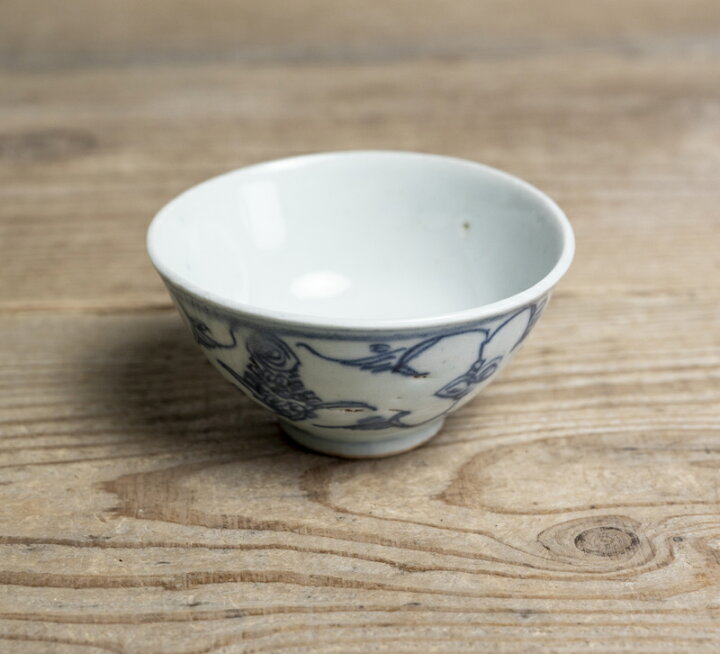 楽天市場】中国古玩 / 唐物○青花唐花文湯呑み○線描き | 清朝時代-19  
