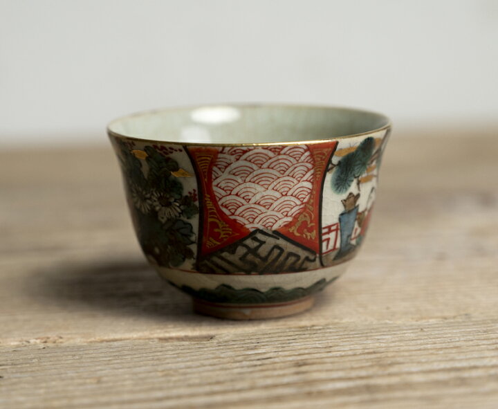 楽天市場】骨董○九谷焼色絵花鳥図煎茶碗○庄三銘 / お煎茶 | 明治時代 