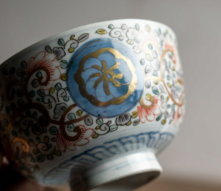 楽天市場】骨董◇古伊万里金襴手鳳凰文蓋付碗◇ 色絵唐草 / 花文 
