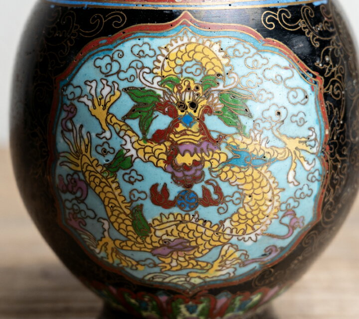楽天市場】骨董○古銅七宝雲龍唐花文瓶○中国古美術 | 清朝時代-19世紀 