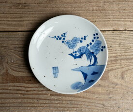 骨董○古伊万里染付梅に鳥文皿○ | 江戸後期-19世紀頃 | アンティーク/ antique / kotto / こっとう【古美術】【骨董】【中古】【3,980円以上で送料無料】【三浦古美術WEB】2602