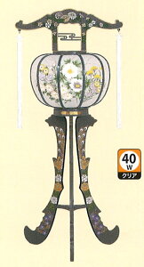 盆提灯 霊前灯 清風3号グレー 40Wクリア 盆提灯 モダン 盆提灯 コンパクト 盆提灯 ミニ