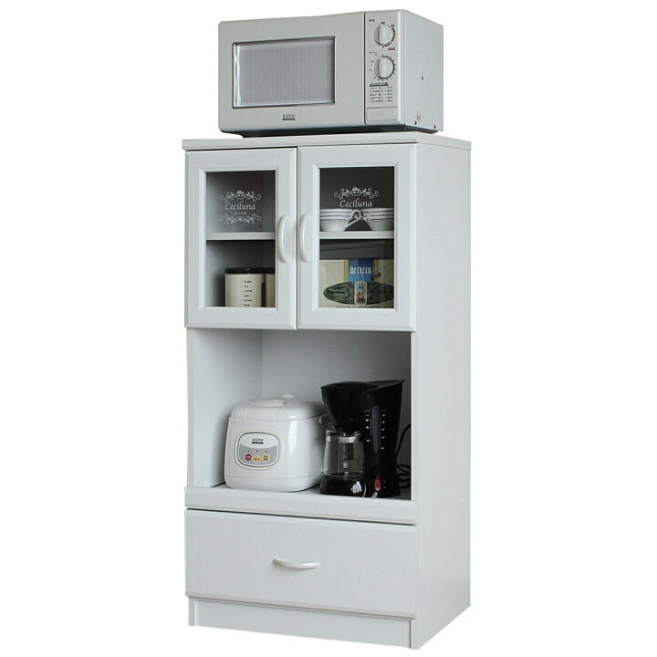 楽天市場】スライド付カップボード セシルナ CEC-1255SL インテリア 