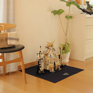 五月人形 鎧 コンパクト 5号鎧飾り ブルー段正絹中鍬 水色鎧 パステルカラー鎧 毛せん飾り 5号 鎧 兜飾り 五月人形 コンパクト 高級 天祥