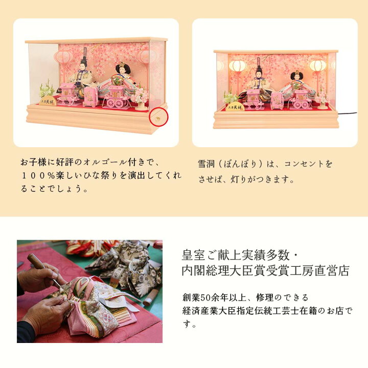 楽天市場】雛人形 コンパクト ケース飾り 送料無料 人形広場限定 