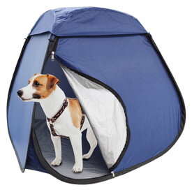 組み立て不要、パッと広げるだけの簡単快適テント キャリーバッグ付ペット用ワンタッチテント