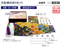 こいのぼり鯉のぼり庭園用庭用徳永のぼり【2018年新作】鯉幟家紋・名前入可能セット各種(ポール別売)ちりめん京錦セット4m8点セット「進化した京錦ちりめん京錦」(ガーデン用・撥水加工鯉・ちりめん生地使用)