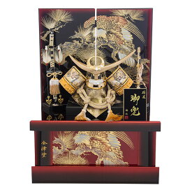 五月人形 収納飾り コンパクト おしゃれ 松に鷹 兜収納飾り モダン 初節句 男の子