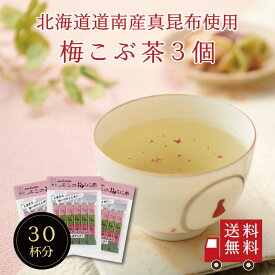【送料無料】不二の梅こぶ茶スティック 2g×10包×3個セット　個包装 梅昆布茶 梅こぶ茶 こぶちゃ こぶ茶 料理 出汁 だし 調味料 鍋 塩分補給 昆布 ご飯のお供 プチギフト 帰省土産 カフェインレス ST240 1000円ポッキリ メール便 めーる便 送料無料