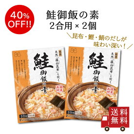 【訳あり・送料無料】～天然羅臼昆布と炊く～鮭御飯の素×2個セット　　メール便 めーる便 炊き込みご飯の素 たきこみごはん 昆布 しゃけ シャケ 北海道 時短 簡単 レトルト 釜飯 釜めし 数量限定 送料無料 食品ロス フードロス 訳あり 在庫処分 1000円ぽっきり