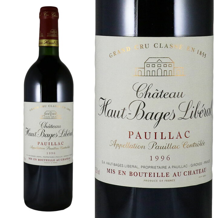 楽天市場】シャトー オー バージュ リベラル 1996Chateau Haut-Bages 