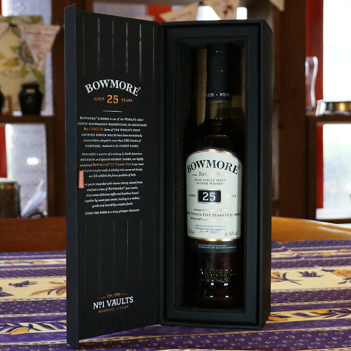 楽天市場】ボウモア 25年 シングル モルト ウイスキーBOWMORE 25years  