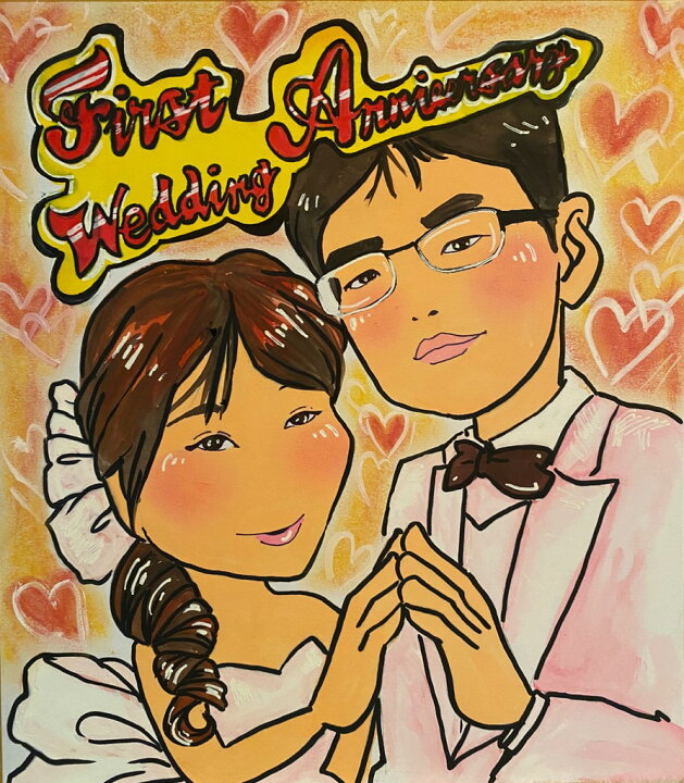 楽天市場 イラスト画似顔絵色紙直書き 似顔絵 プレゼント 誕生日 色紙 記念日 送料無料 結婚式 結婚祝い 退職 似顔絵作成 還暦 御祝 喜寿 米寿 サプライズ 手描き 入学 卒業 就職 家族 こぶたの花や