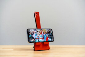 鳴子型スマホスタンド【朱赤】　高知　よさこい　よさこい祭り　スマホ　スマホスタンド　鳴子　鳴子スタンド