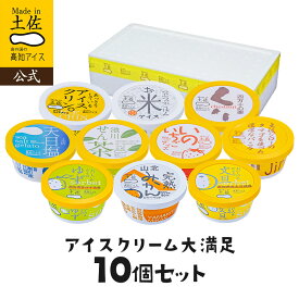 【送料無料】アイスクリーム 大満足10個セット 【冷凍】【同梱可】【送料込み】福袋 2026 高知アイス ギフト アイス 詰め合わせ 高知 お土産 お歳暮 四国 プレゼント お取り寄せグルメ 内祝い スイーツ お菓子 おすすめ