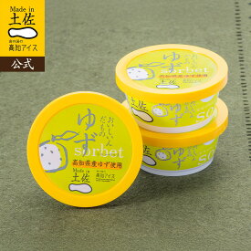 【3個セット】ゆずシャーベット3個／高知アイス【RCP】