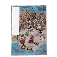 御朱印帳 和綴じ式 B5サイズ 110ページ 古事記 天岩戸 土佐和紙 金襴 ビニールカバー付き 神社 寺 高知製本