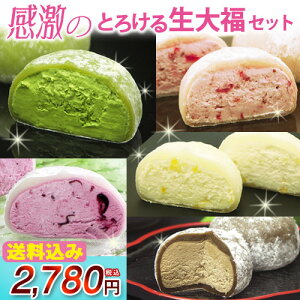 【送料込!感激のとろける生大福セット 12個入】ランキング1位TV雑誌で紹介ふわとろクリーム大福5種入。御祝・御礼・誕生日プレゼント・ギフト・お取り寄せ・母の日 スイーツ・抹茶・和菓子・巣ごもり・ご褒美 ※本州宛送料無料
