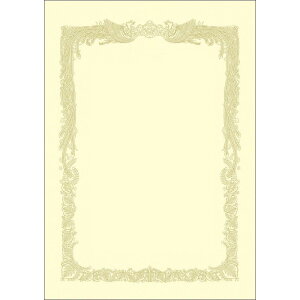 ササガワ 賞状用紙 タカ印 OA対応 横書き用 クリーム A3 100枚 10-1188