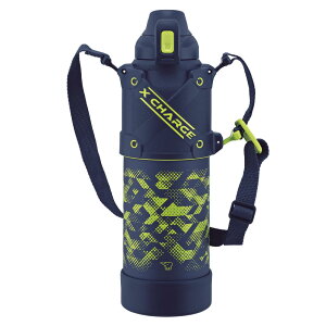 象印 水筒 大容量 1.5L 【衝撃に強い】 洗う点数2点のみ 洗いやすい シームレスせん 冷たさキープ スポーツドリンク クールボトル ライムブルー SD-HB15-AG