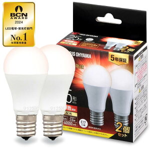 �yE17�z�A�C���X�I�[���} LED�d�� 25W�`���� �d���F �������a17mm �L�z�� 2�p�b�N 230? �����Ή� LDA2L-G-E17-2T62P