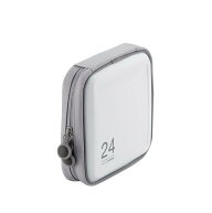 エレコム D V D CDケース セミハード ファスナー付 24枚収納 ホワイト CCD-H24WH