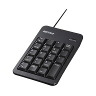 バッファロー BUFFALO 有線テンキーボードTabキーUSBハブ付き ブラック BSTKH100BK