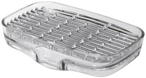 ライクイット(like-it) ソープディッシュ 水切りトレー シンクキャディ約幅14.3x奥8.8x高3.3cm クリア 日本製 石鹸置き