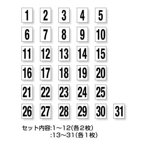 ユニット 日付数字ゴムマグネット 301-33