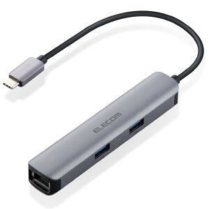 �G���R�� USB Type-C �n�u �h�b�L���O�X�e�[�V���� 5-in-1(LAN�|�[�g) DST-C17SV/EC HDMI�|�[�g 4K�Ή� USB3.0×3�|�[�g LAN�|�[�g Macbook/Macbook Pro/iPad Pro/Chromebook/Surface���Ή�